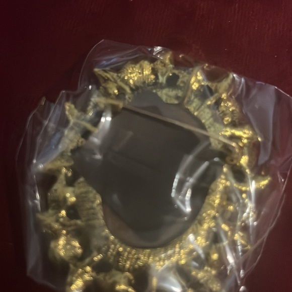 New white crystal brown resin in gold tone 25 ctw - Picture 2 of 5